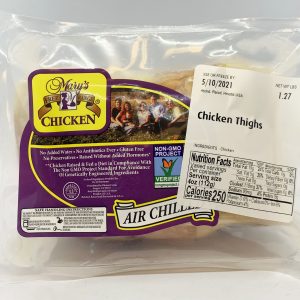 MC1 - Retail Thighs 3-4 Pc/pk, ~025#/pc Non-GMO (Trayless Pk)